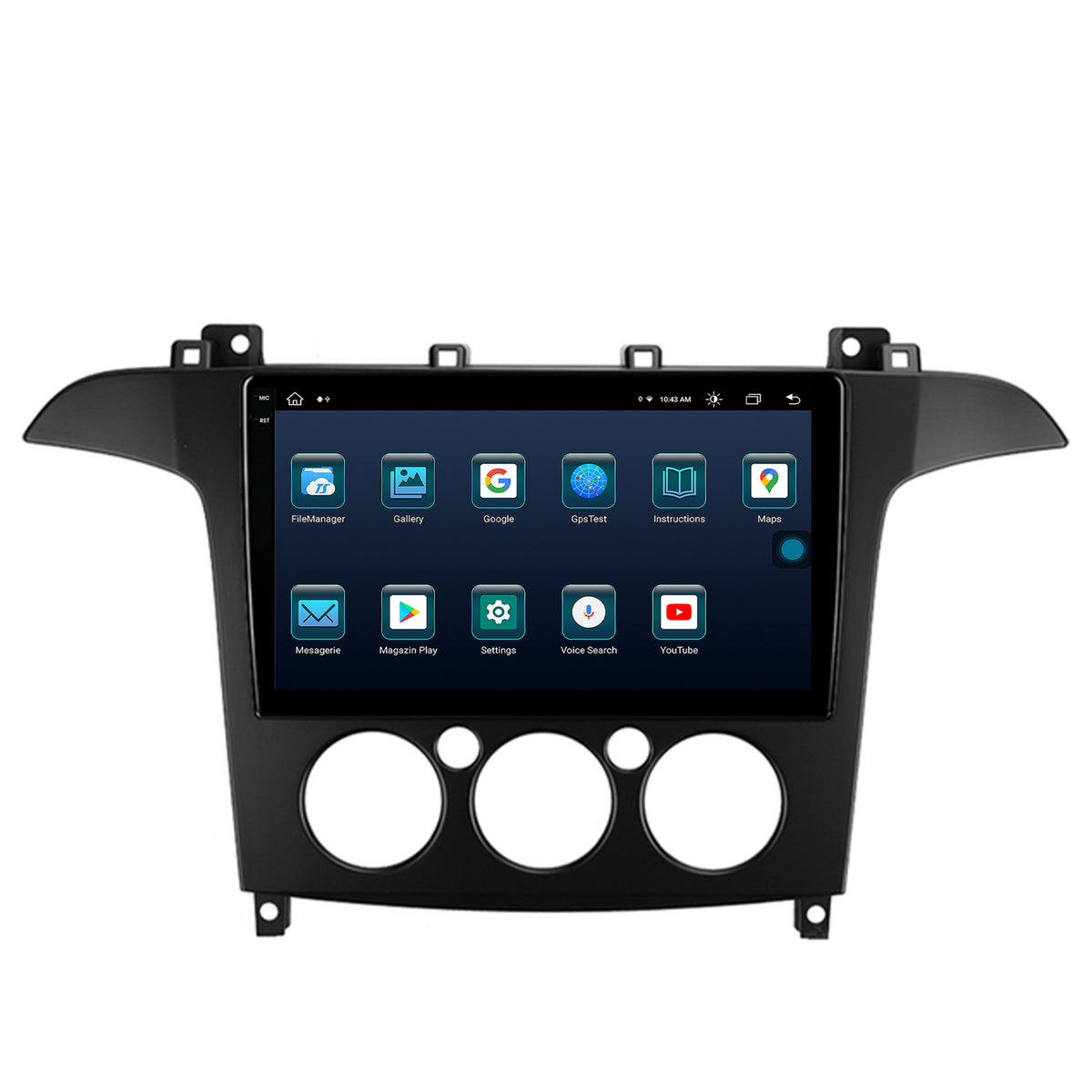 Navigatie Ford S-MAX (2006-2015) Clima Manuala, Android, X-Octacore / 8GB RAM + 256GB ROM, 9.5 Inch - AD-BGX9008+AD-BGRKIT124