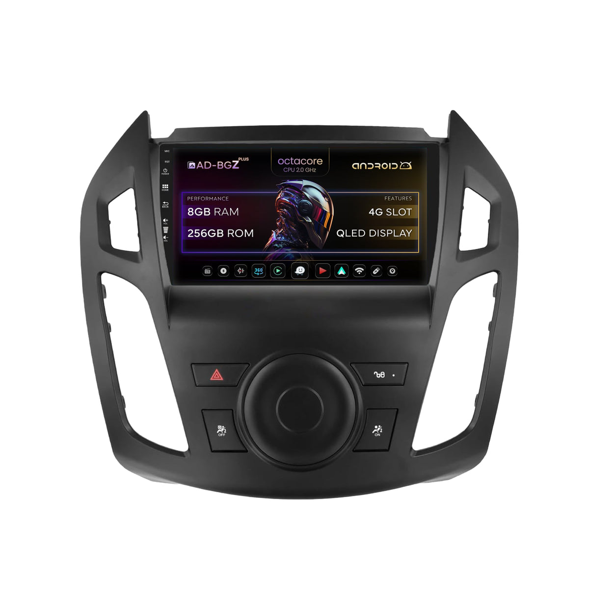 Navigatie Ford Transit (2015-2021), Android, Z-Octacore / 8GB RAM + 256GB ROM, 9 Inch - AD-BGZ9008+AD-BGRKIT111