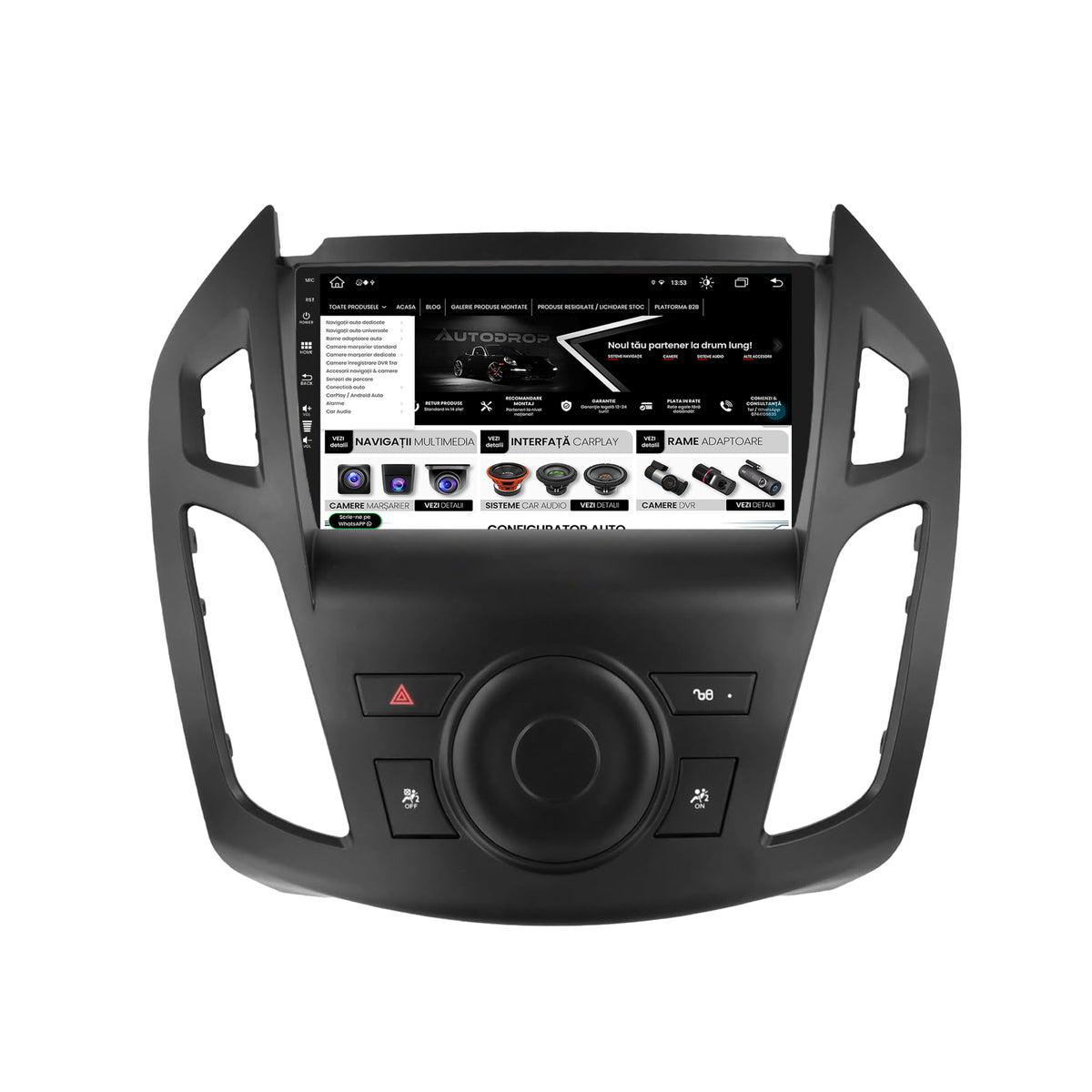 Navigatie Ford Transit (2015-2021), Android, Z-Octacore / 8GB RAM + 256GB ROM, 9 Inch - AD-BGZ9008+AD-BGRKIT111