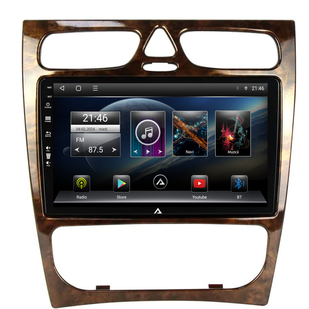 Navigatie Benz C Class (W203) (2002-2004), Android, E-Octacore / 2GB RAM + 32GB ROM, 9 Inch - AD-BGE9002+AD-BGRKIT416V3