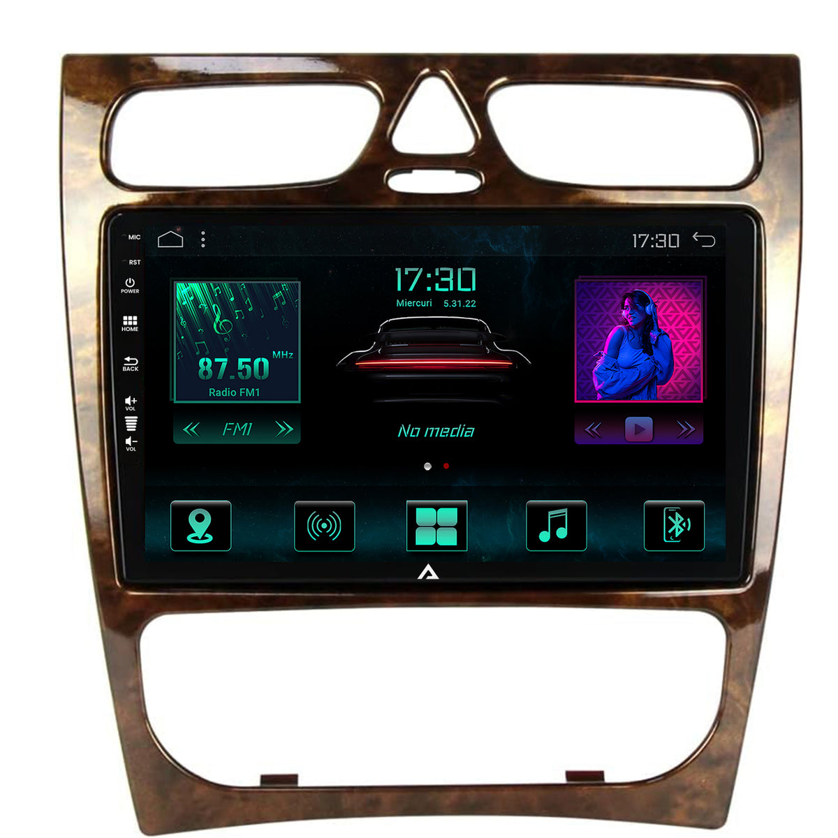 Navigatie Benz C Class (W203) (2002-2004), Android, A-Octacore / 4GB RAM + 64GB ROM, 9 Inch - AD-BGA9004+AD-BGRKIT416V3