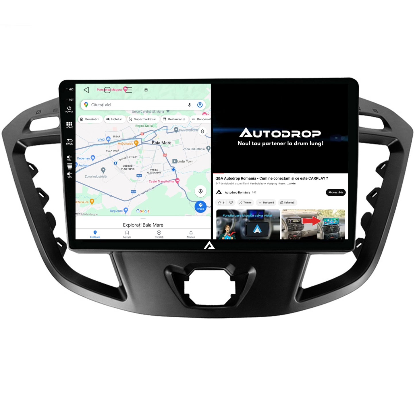Navigatie Ford Transit / Tourneo (2012-2020), Android, A-Octacore / 4GB RAM + 64GB ROM, 9 Inch - AD-BGA9004+AD-BGRKIT123