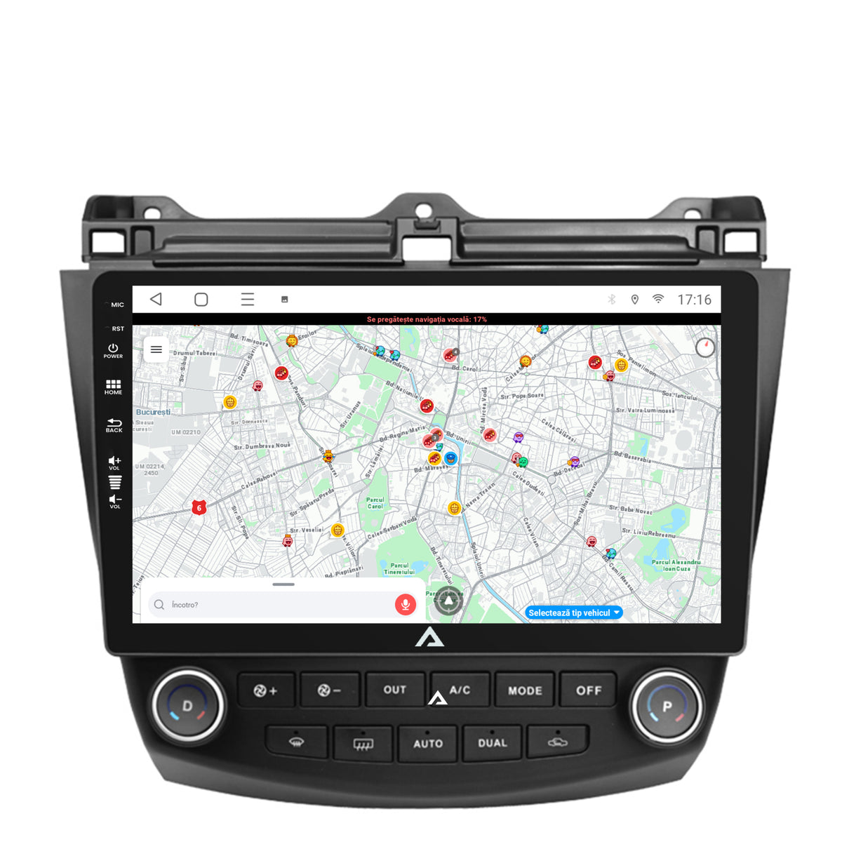 Navigatie Honda Accord 7 (2005-2008), Android, P-Octacore / 2GB RAM + 32GB ROM, 10.1 Inch - AD-BGP10002+AD-BGRKIT012