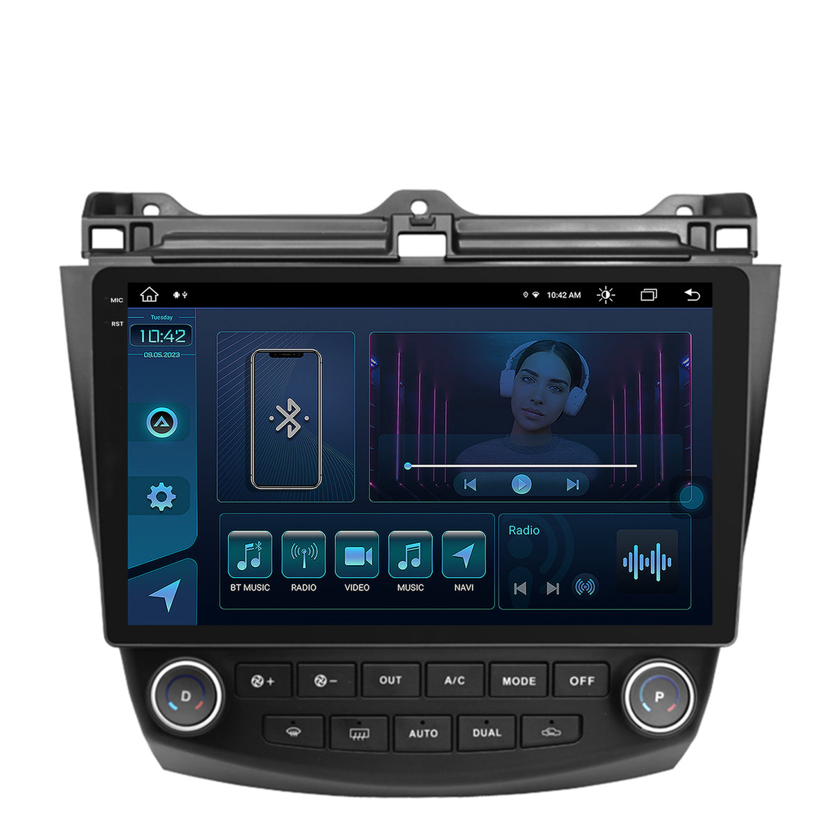Navigatie Honda Accord 7 (2005-2008), Android, X-Octacore / 8GB RAM + 256GB ROM, 10.36 Inch - AD-BGX10008+AD-BGRKIT012