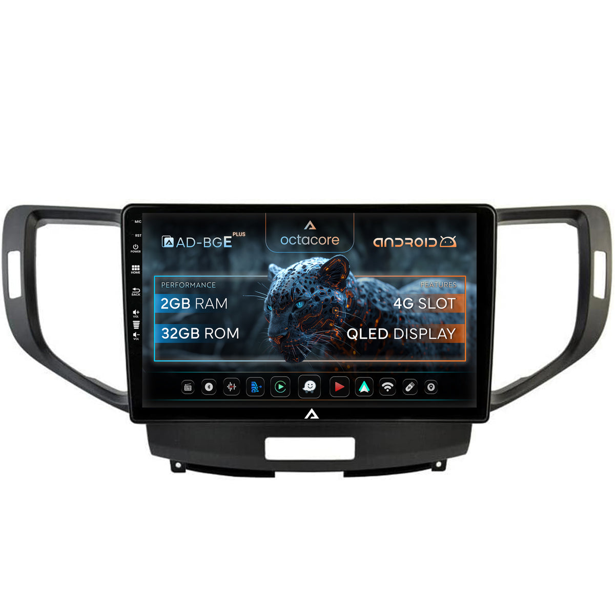 Navigatie Honda Accord VIII (2008-2012), Android, E-Octacore / 2GB RAM + 32GB ROM, 10.1 Inch - AD-BGE10002+AD-BGRKIT005V2