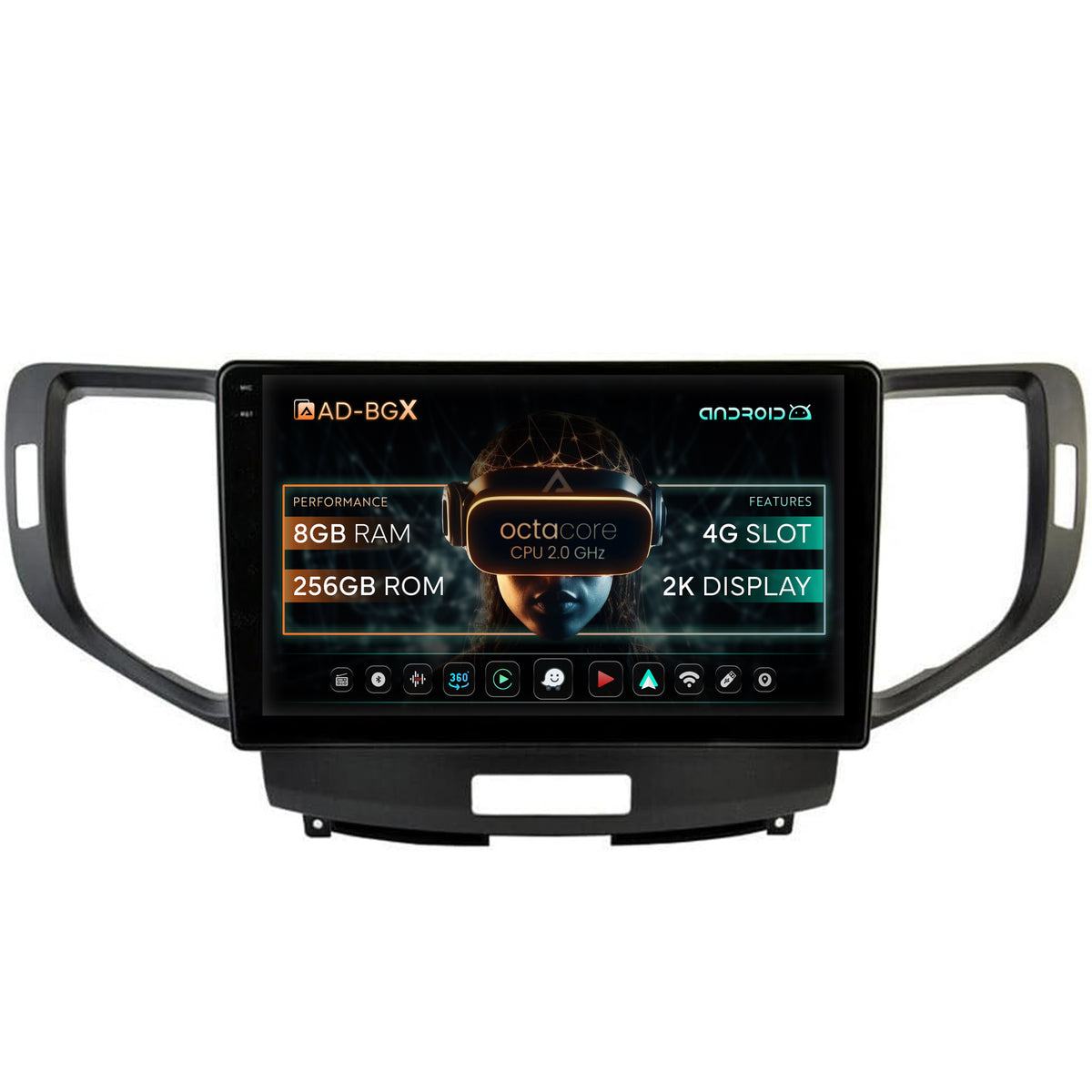 Navigatie Honda Accord VIII (2008-2012), Android, X-Octacore / 8GB RAM + 256GB ROM, 10.36 Inch - AD-BGX10008+AD-BGRKIT005V2