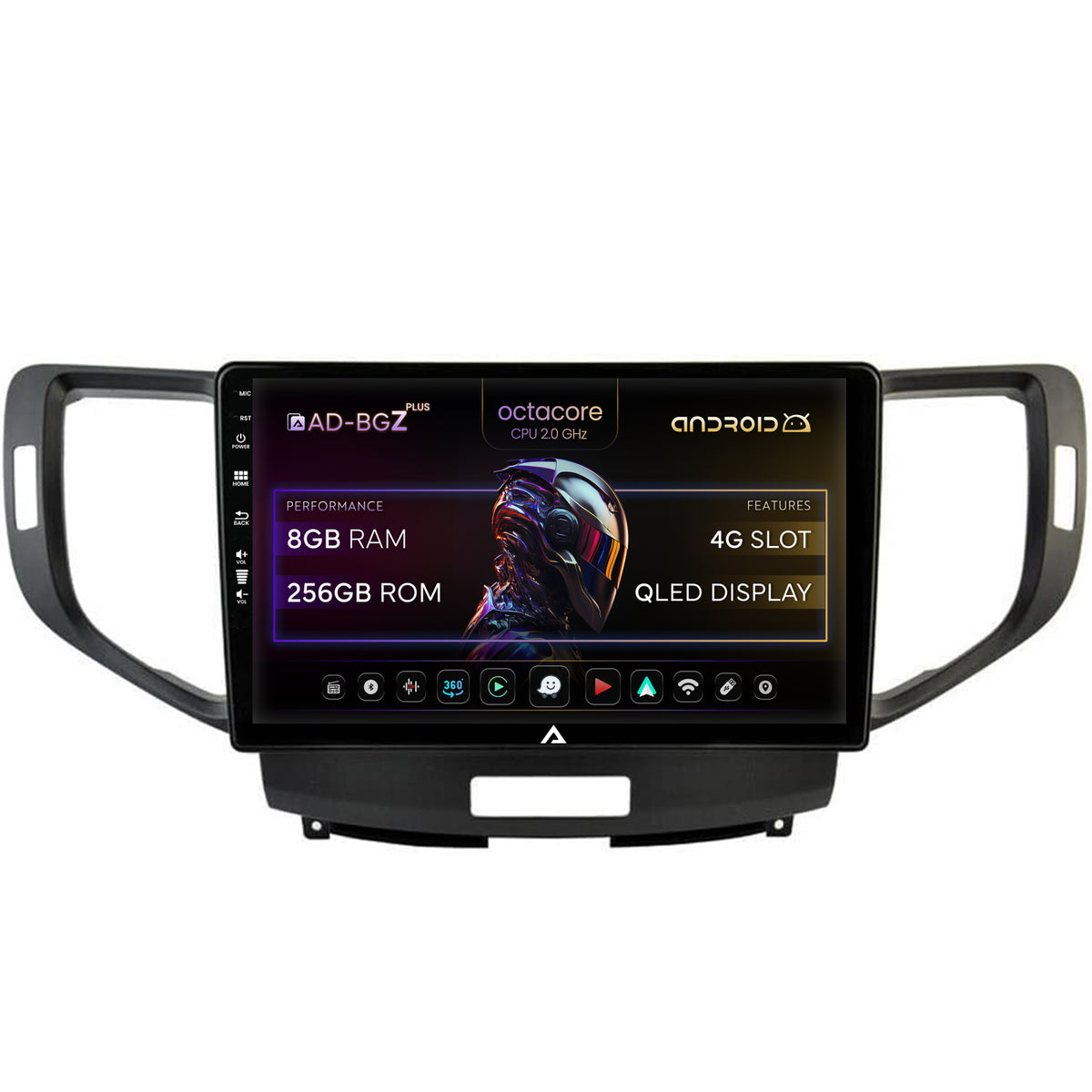 Navigatie Honda Accord VIII (2008-2012), Android, Z-Octacore / 8GB RAM + 256GB ROM, 10.1 Inch - AD-BGZ10008+AD-BGRKIT005V2