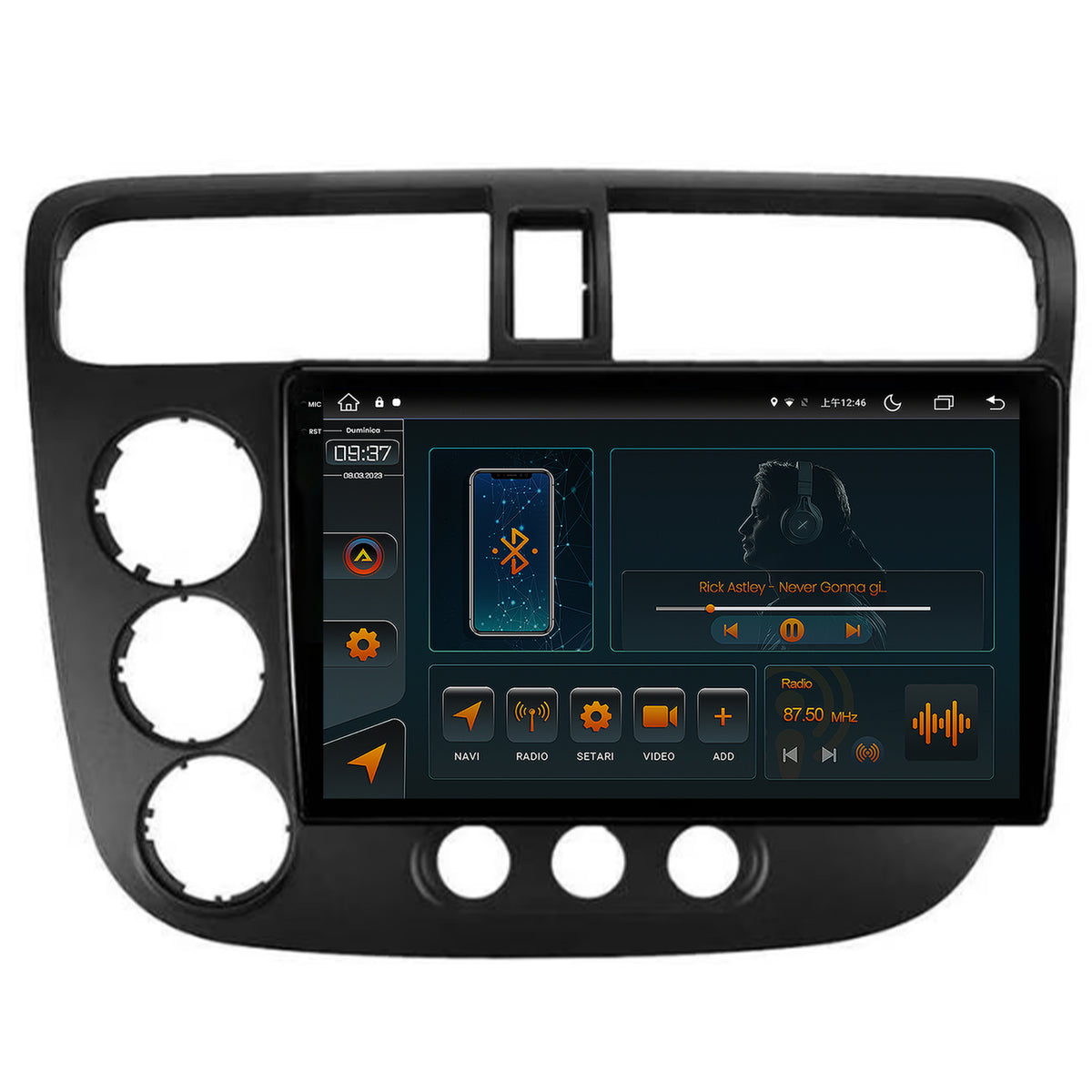 Navigatie Honda Civic (1998-2005), Android, V-Octacore / 4GB RAM + 64GB ROM, 9.5 Inch - AD-BGV9004+AD-BGRKIT018