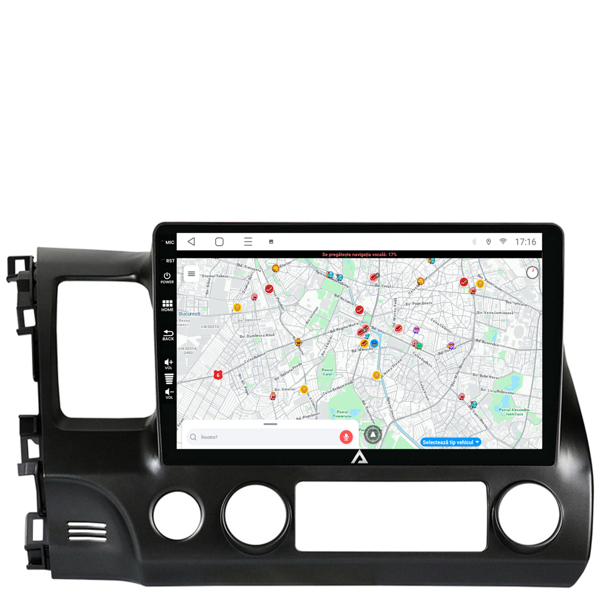 Navigatie Honda Civic (2005-2012), Android, E-Octacore / 2GB RAM + 32GB ROM, 9 Inch - AD-BGE10002+AD-BGRKIT008