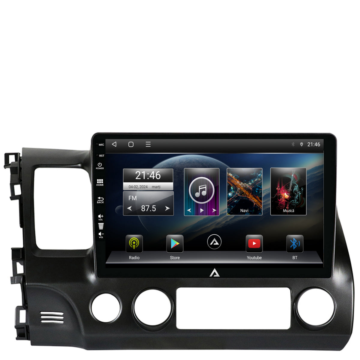 Navigatie Honda Civic (2005-2012), Android, E-Octacore / 2GB RAM + 32GB ROM, 9 Inch - AD-BGE10002+AD-BGRKIT008