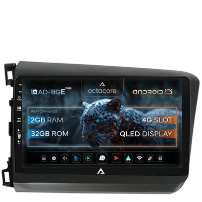 Navigatie Honda Civic (2012-2015), Android, E-Octacore / 2GB RAM + 32GB ROM, 9 Inch - AD-BGE9002+AD-BGRKIT007