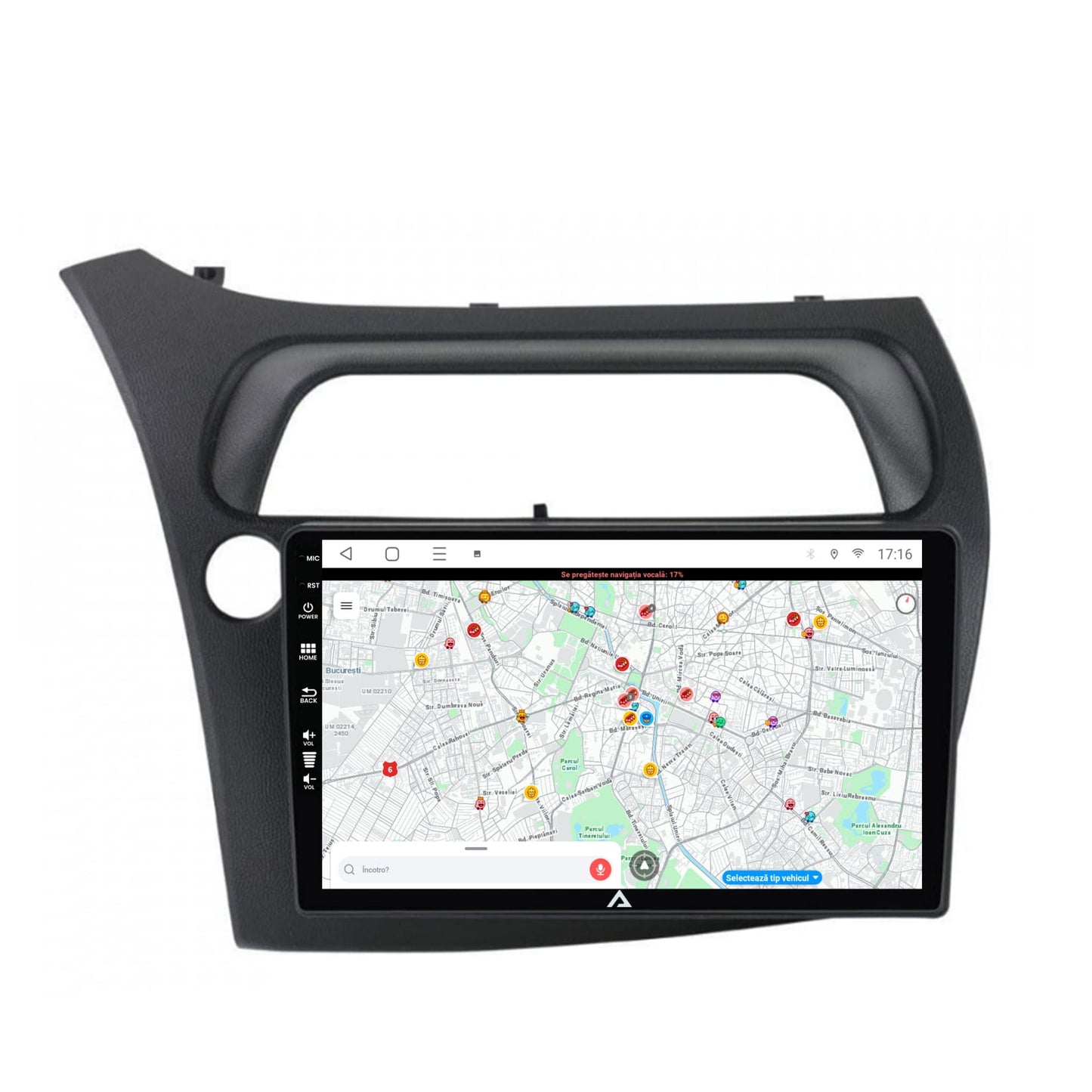 Navigatie Honda Civic Hatchback (2006-2011), Android, E-Octacore / 2GB RAM + 32GB ROM, 9 Inch - AD-BGE9002+AD-BGRKIT020