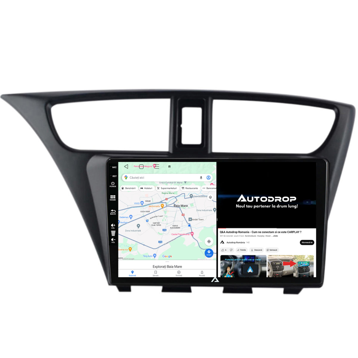 Navigatie Honda Civic Hatchback (2012-2015), Android, E-Octacore / 2GB RAM + 32GB ROM, 9 Inch - AD-BGE9002+AD-BGRKIT019