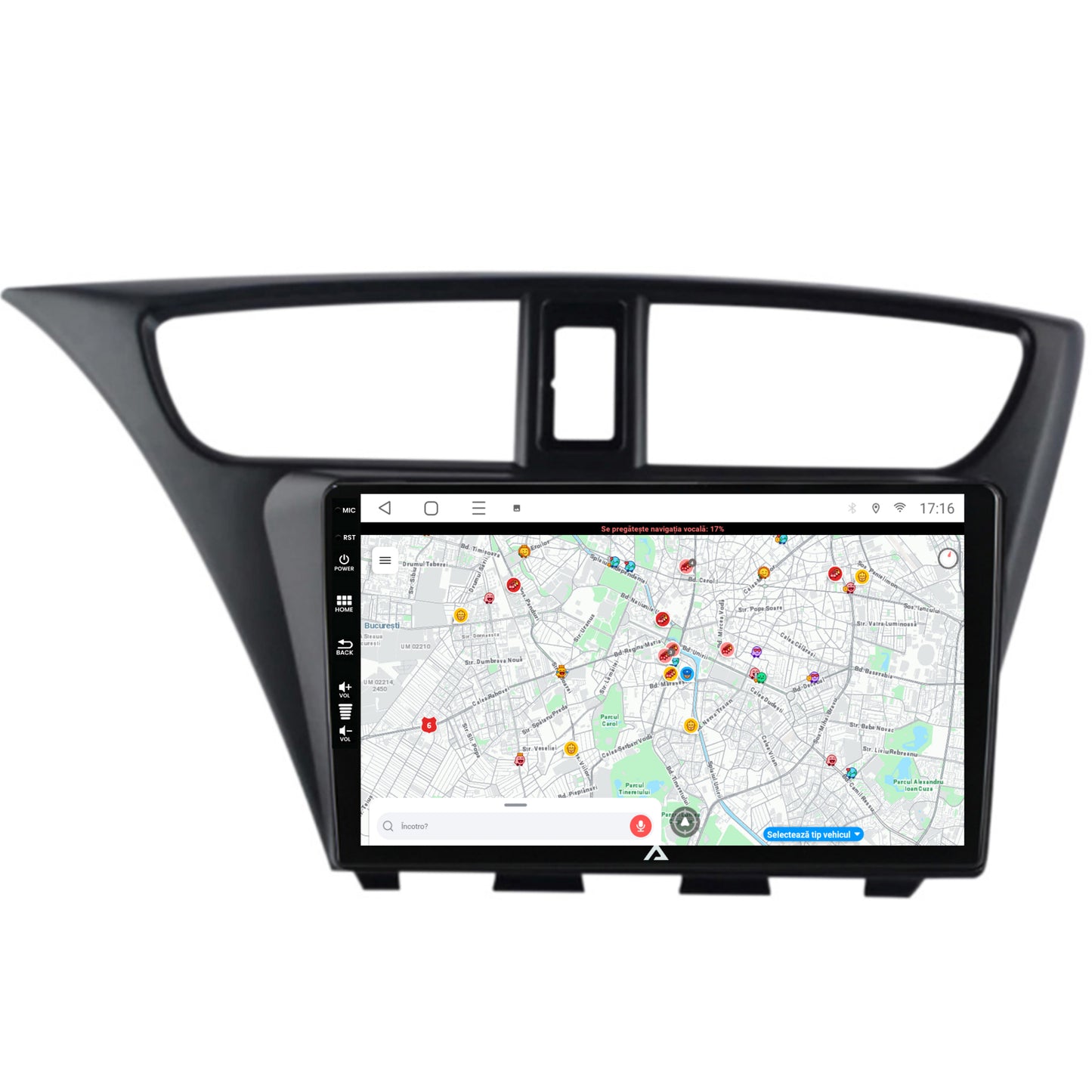 Navigatie Honda Civic Hatchback (2012-2015), Android, P-Octacore / 2GB RAM + 32GB ROM, 9 Inch - AD-BGP9002+AD-BGRKIT019