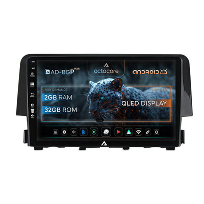 Navigatie Honda Civic X / Sedan (2015-2021), Android, P-Octacore / 2GB RAM + 32GB ROM, 9 Inch - AD-BGP9002+AD-BGRKIT004