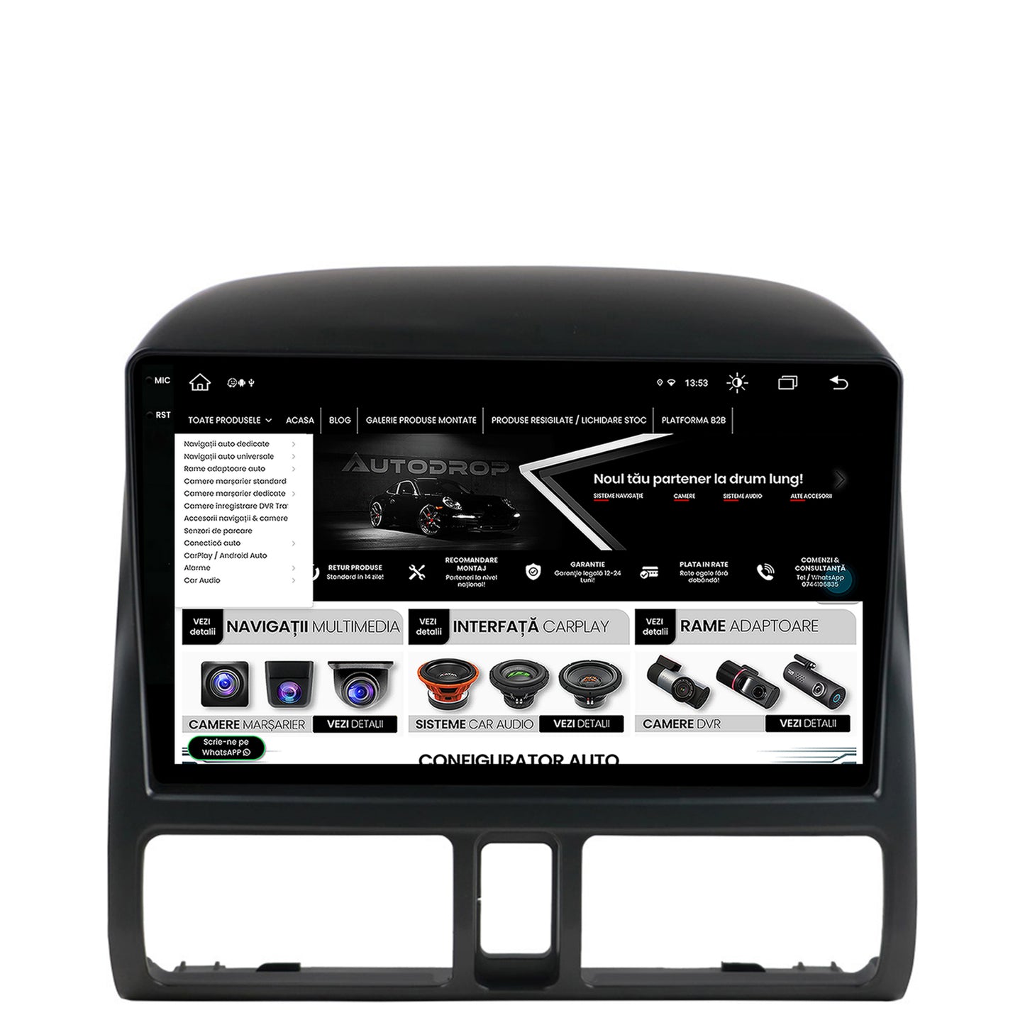 Navigatie Honda CRV (1998-2005), Android, X-Octacore / 8GB RAM + 256GB ROM, 9.5 Inch - AD-BGX9008+AD-BGRKIT017