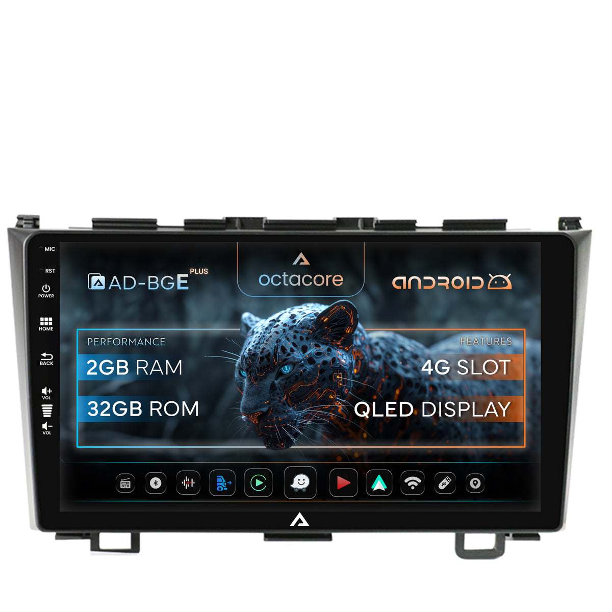 Navigatie Honda CRV (2006-2012), Android, E-Octacore / 2GB RAM + 32GB ROM, 9 Inch - AD-BGE9002+AD-BGRKIT006