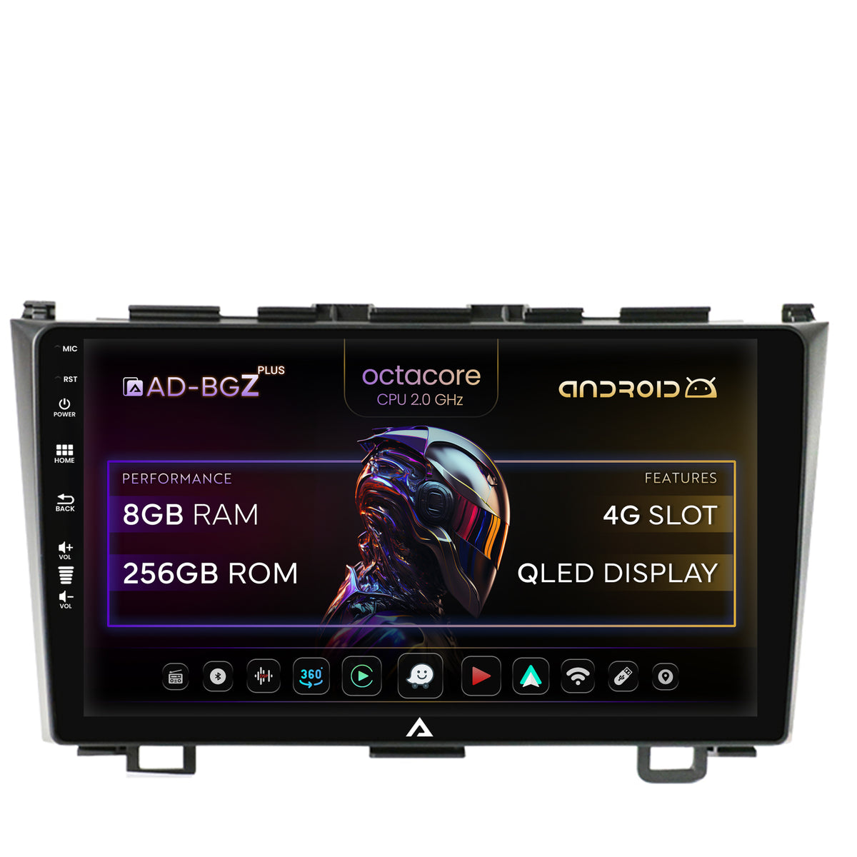 Navigatie Honda CRV (2006-2012), Android, Z-Octacore / 8GB RAM + 256GB ROM, 9 Inch - AD-BGZ9008+AD-BGRKIT006