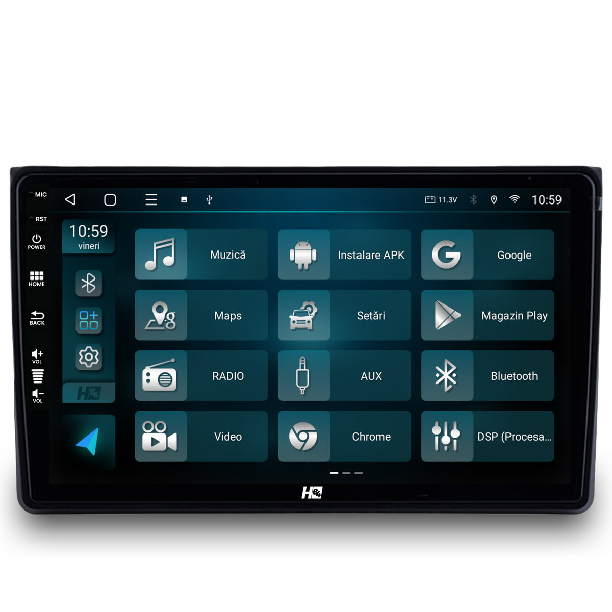 Navigatie HUB64 Audi A4(B6/B7) / Seat Exeo, 4GB RAM, Android, Quadcore, DSP, GPS, Wi-FI, Carplay, Android Auto, USB, Bluetooth, Waze, Touchscreen, 9 inch