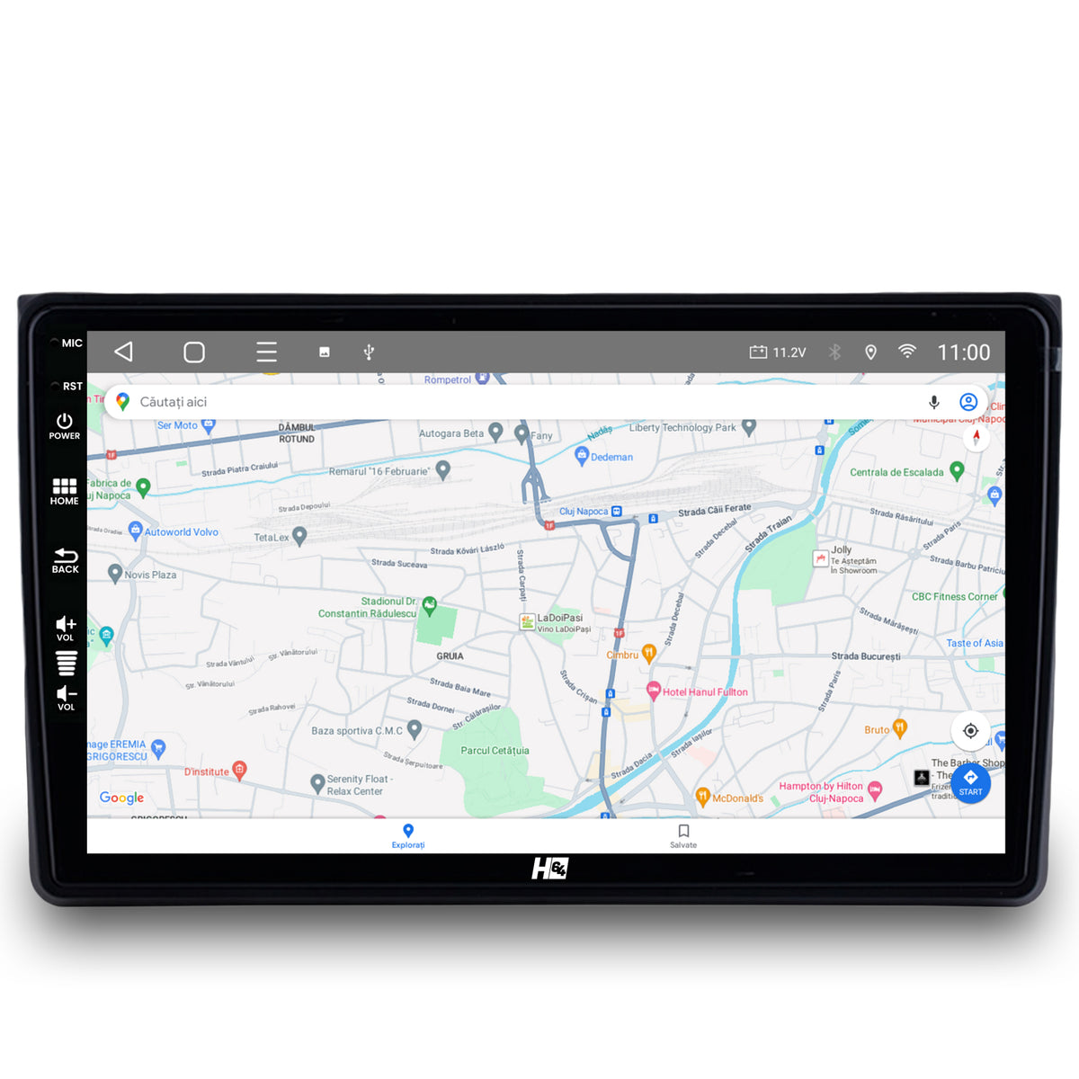 Navigatie HUB64 Audi A4(B6/B7) / Seat Exeo, 4GB RAM, Android, Quadcore, DSP, GPS, Wi-FI, Carplay, Android Auto, USB, Bluetooth, Waze, Touchscreen, 9 inch