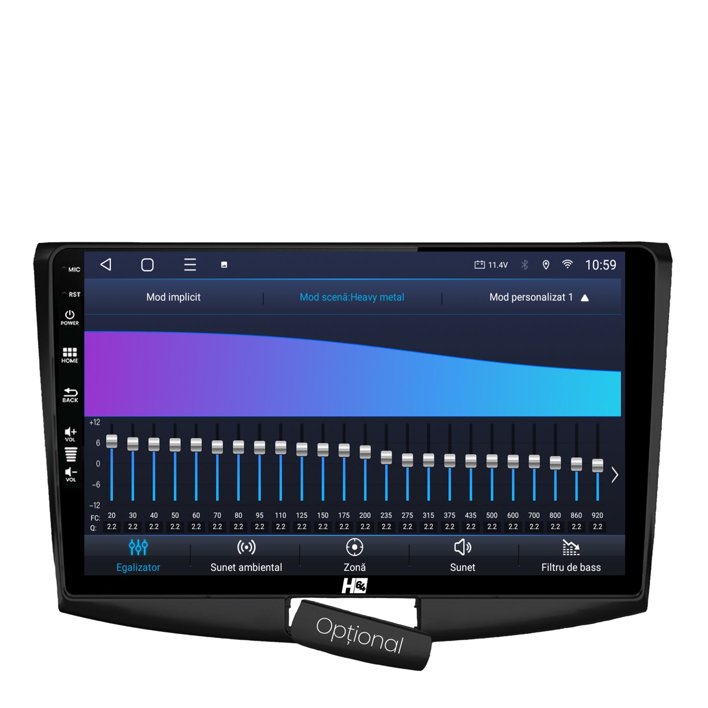 Navigatie HUB64 (BLACK) Volkswagen Passat B6 / B7 / CC, 8GB RAM, Android, Octacore, Slot Sim 4G, DSP, GPS, Wi-FI, Carplay, Android Auto, USB, Bluetooth, Waze, Touchscreen, 10.1 Inch