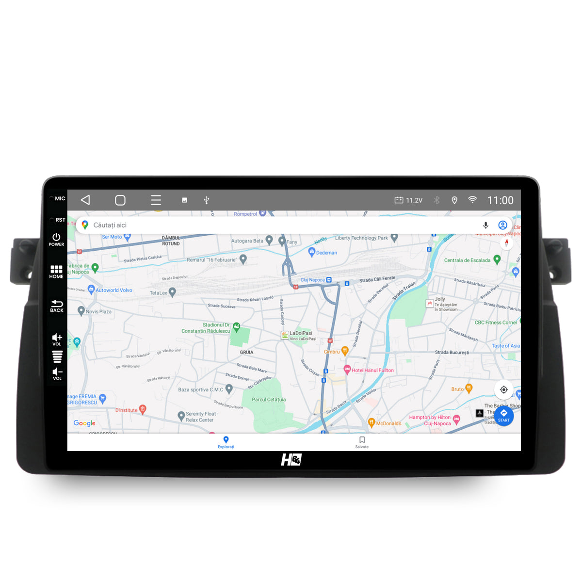 Navigatie HUB64 BMW E46, 4GB RAM, Android, Quadcore, DSP, GPS, Wi-FI, Carplay, Android Auto, USB, Bluetooth, Waze, Touchscreen, 9 inch