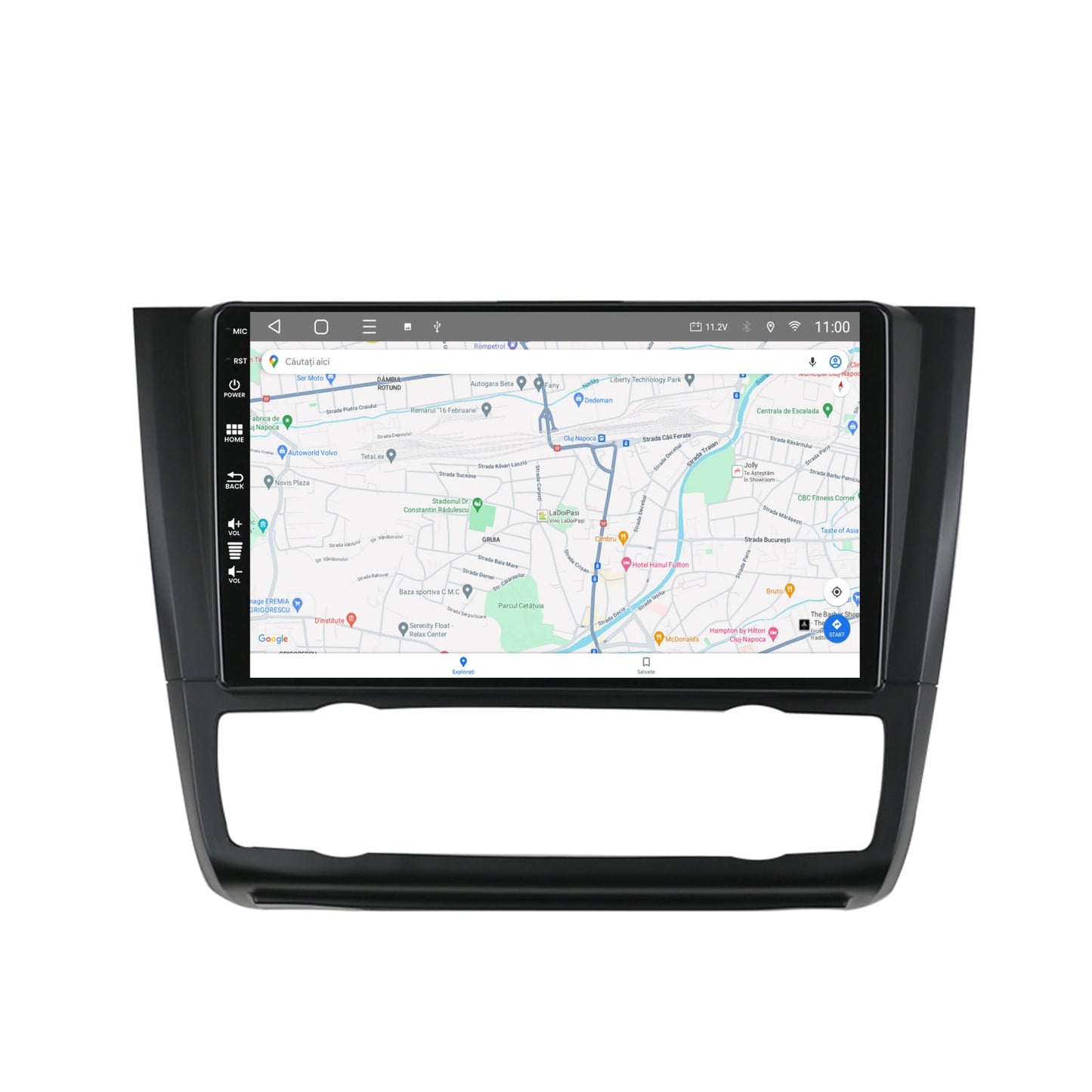 Navigatie HUB64 BMW Seria 1 E87 (2007-2011), Clima Automata, 4GB RAM, Android, Quadcore, DSP, GPS, Wi-FI, Carplay, Android Auto, USB, Bluetooth, Waze, Touchscreen, 9 inch