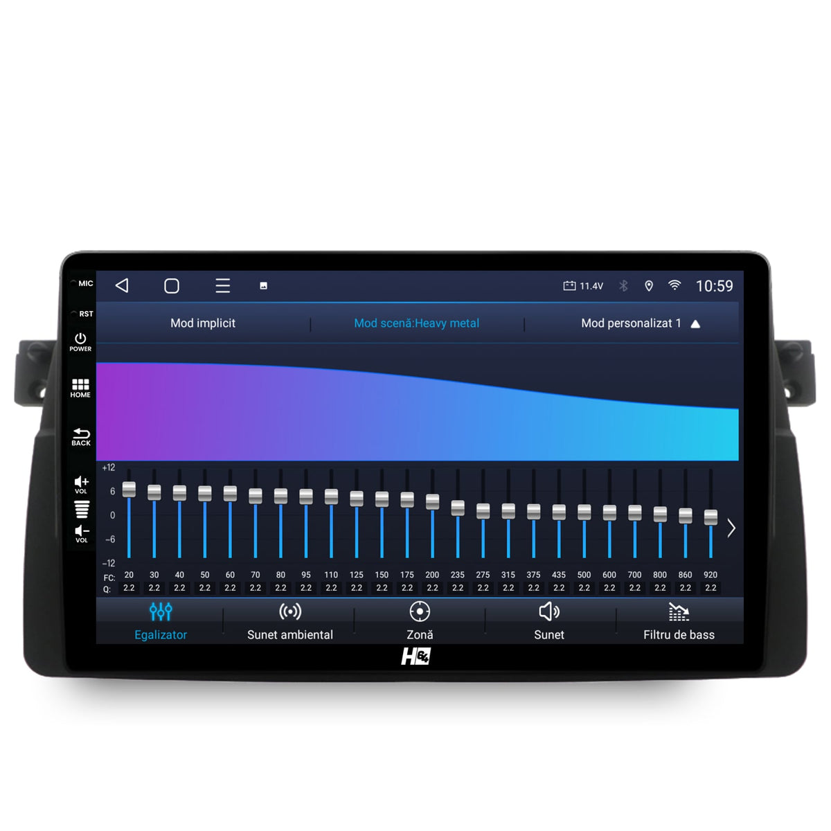 Navigatie HUB64 BMW Seria 3 E46/M3 , 6GB RAM, Android, Octacore, Slot Sim 4G, DSP, GPS, Wi-FI, Carplay, Android Auto, USB, Bluetooth, Waze, Touchscreen, 9 Inch