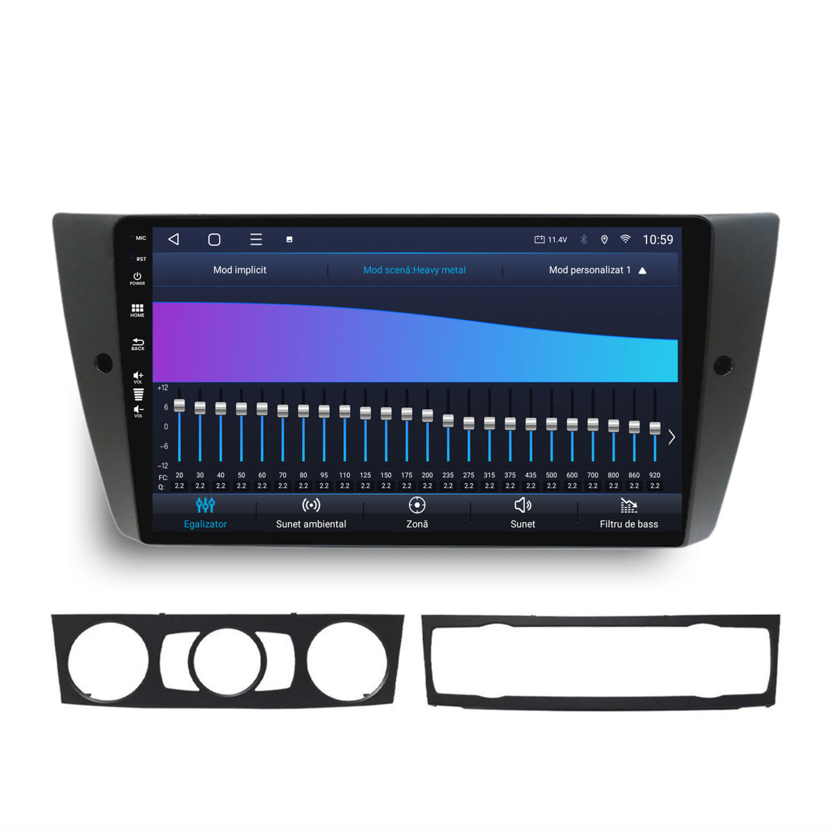 Navigatie HUB64 BMW Seria 3 E90, E91, E92, 4GB RAM, Android, Octacore, Slot Sim 4G, DSP, GPS, Wi-FI, Carplay, Android Auto, USB, Bluetooth, Waze, Touchscreen, 9 inch