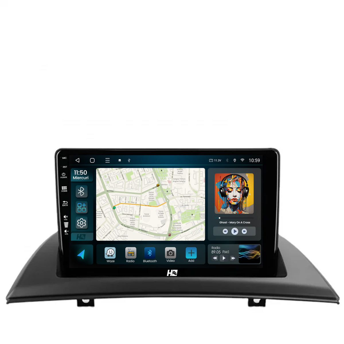 Navigatie HUB64 BMW X3 E83 (2003-2010), 4GB RAM, Android, Quadcore, DSP, GPS, Wi-FI, Carplay, Android Auto, USB, Bluetooth, Waze, Touchscreen, 9 inch