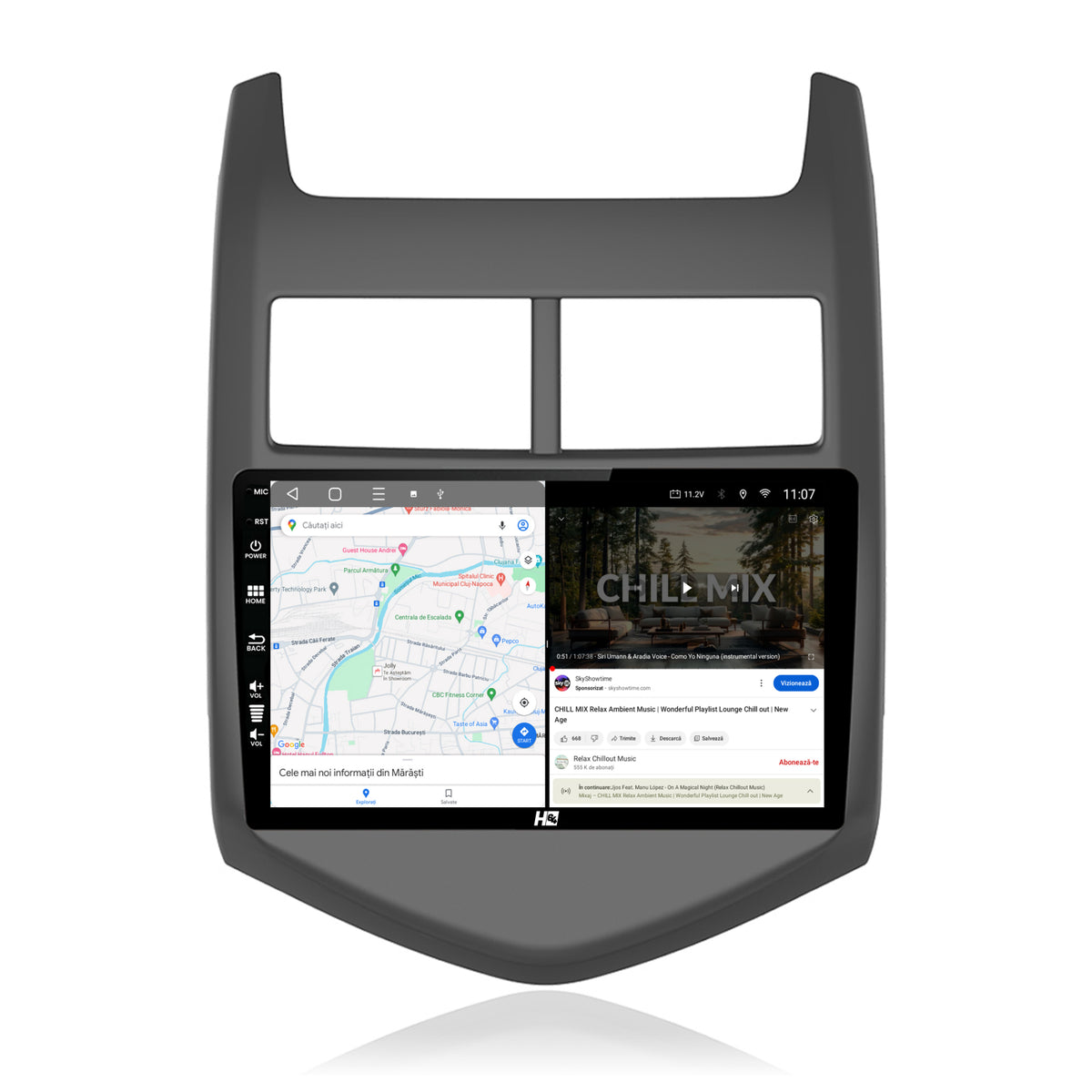 Navigatie HUB64 Chevrolet Aveo 2 (2010-2015), 8GB RAM, Android, Octacore, Slot Sim 4G, DSP, GPS, Wi-FI, Carplay, Android Auto, USB, Bluetooth, Waze, Touchscreen, 9 Inch