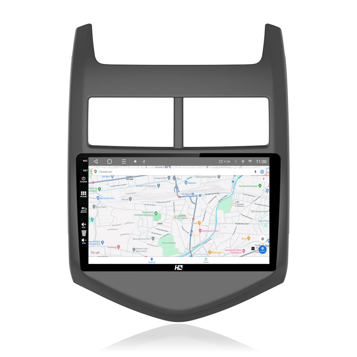 Navigatie HUB64 Chevrolet Aveo 2 (2010-2015), 8GB RAM, Android, Octacore, Slot Sim 4G, DSP, GPS, Wi-FI, Carplay, Android Auto, USB, Bluetooth, Waze, Touchscreen, 9 Inch