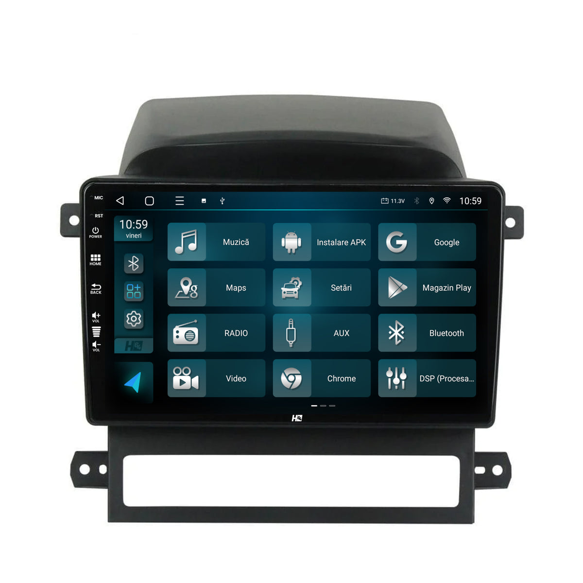 Navigatie HUB64 Chevrolet Captiva (2006-2011), 4GB RAM, Android, Quadcore, DSP, GPS, Wi-FI, Carplay, Android Auto, USB, Bluetooth, Waze, Touchscreen, 9 inch