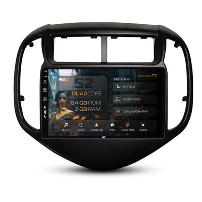Navigatie HUB64 Chevrolet Aveo (2017-2021), 2GB RAM, Android, GPS, Wi-FI, Carplay, Android Auto, USB, Bluetooth, Radio, Waze, Touchscreen, 9 inch