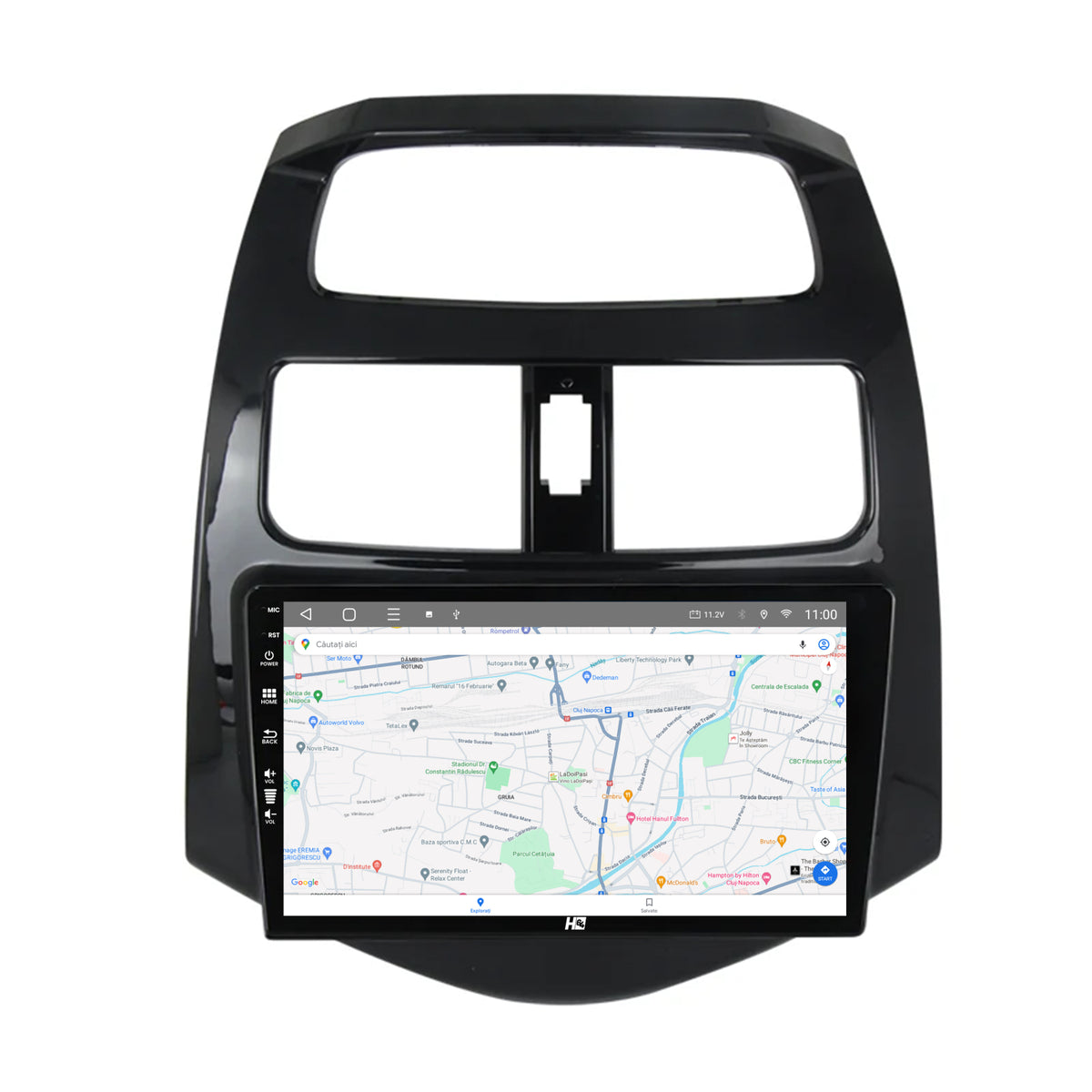 Navigatie HUB64 Daewoo Matiz / Chevrolet Spark (2010-2014), 2GB RAM, Android, GPS, Wi-FI, Carplay, Android Auto, USB, Bluetooth, Radio, Waze, Touchscreen, 9 inch