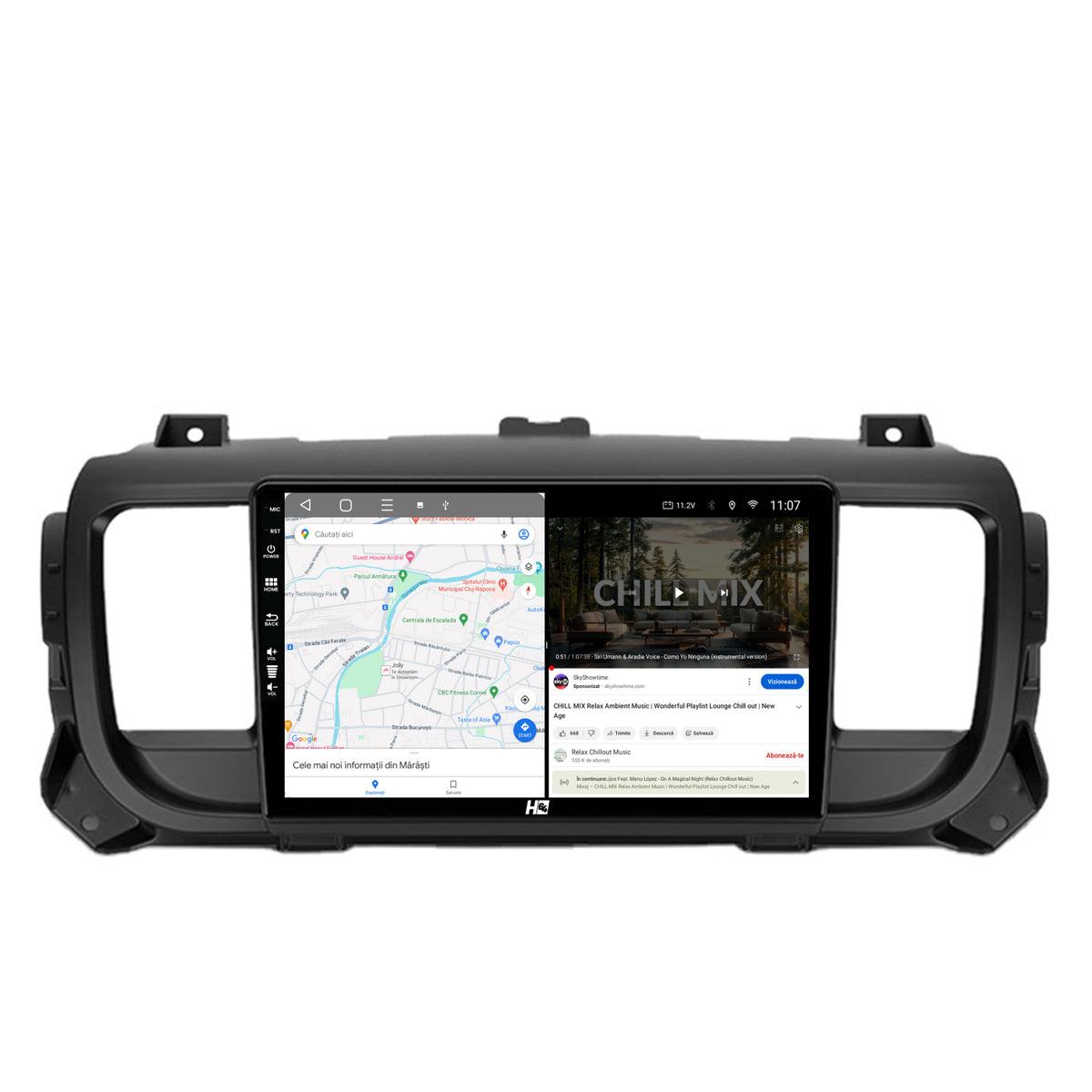 Navigatie HUB64 Citroen Jumpy / Peugeot Expert (2017-2021), 2GB RAM, Android, GPS, Wi-FI, Carplay, Android Auto, USB, Bluetooth, Radio, Waze, Touchscreen, 9 inch