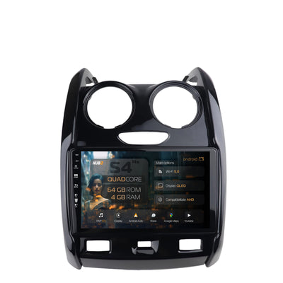 Navigatie HUB64 Dacia Duster (2012-2019), 4GB RAM, Android, Quadcore, DSP, GPS, Wi-FI, Carplay, Android Auto, USB, Bluetooth, Waze, Touchscreen, 9 inch