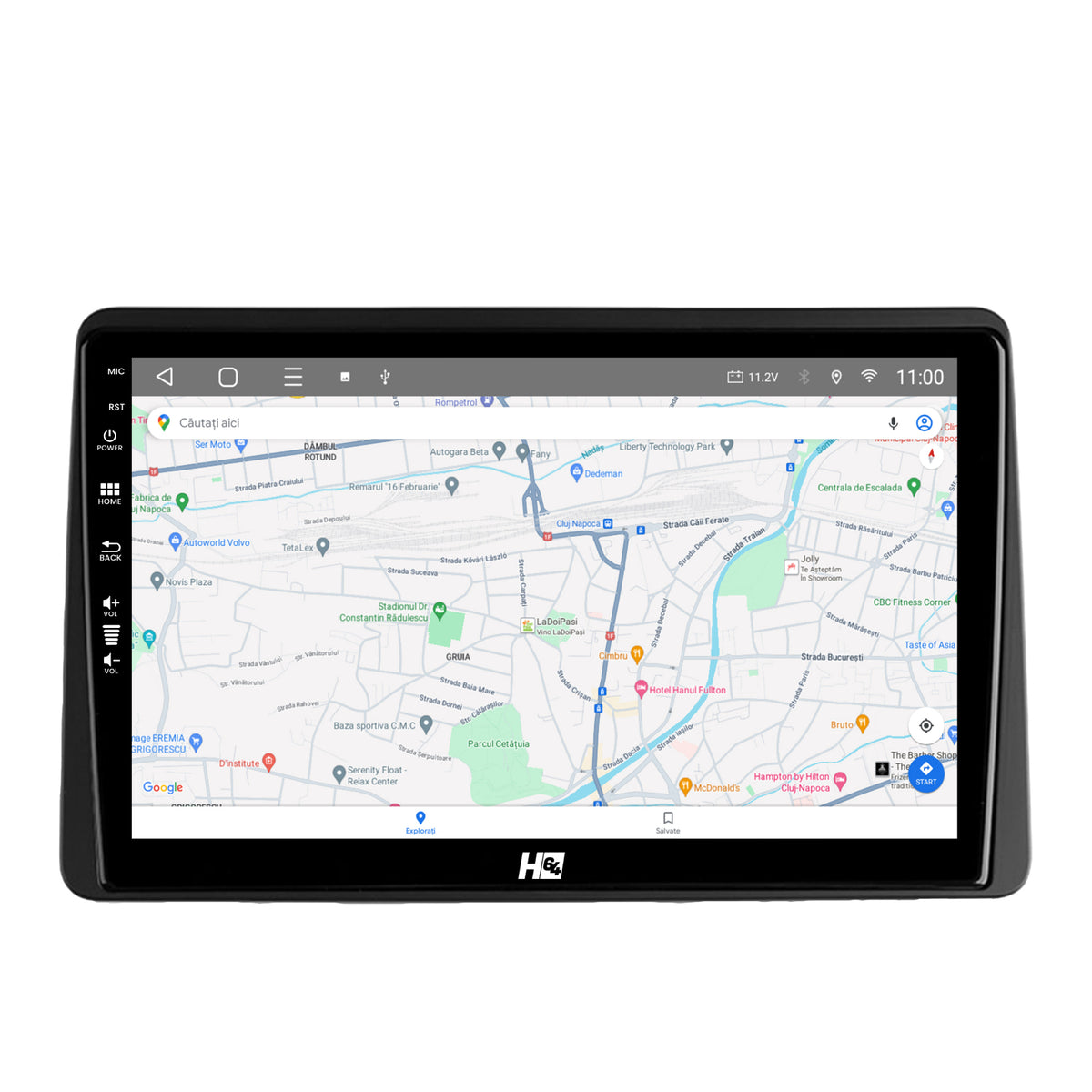 Navigatie HUB64 Dacia Duster (2018-2021), 4GB RAM, Android, Quadcore, DSP, GPS, Wi-FI, Carplay, Android Auto, USB, Bluetooth, Waze, Touchscreen, 10.1 Inch