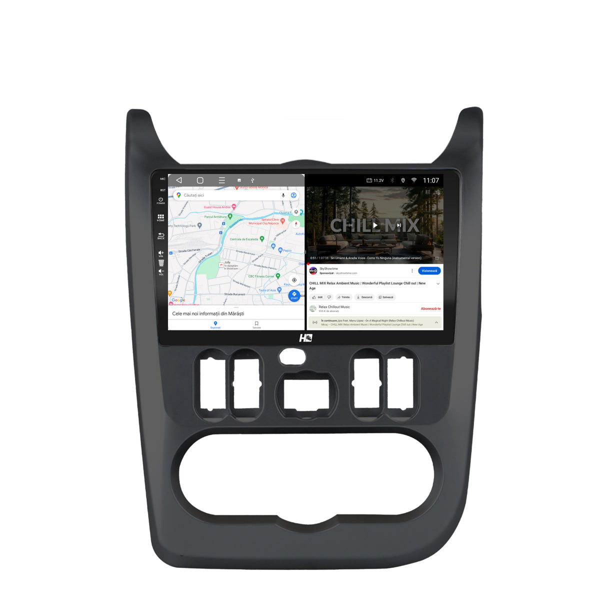 Navigatie HUB64 Dacia Logan / Duster / Sandero (2009-2015), 4GB RAM, Android, Quadcore, DSP, GPS, Wi-FI, Carplay, Android Auto, USB, Bluetooth, Waze, Touchscreen, 9" inch