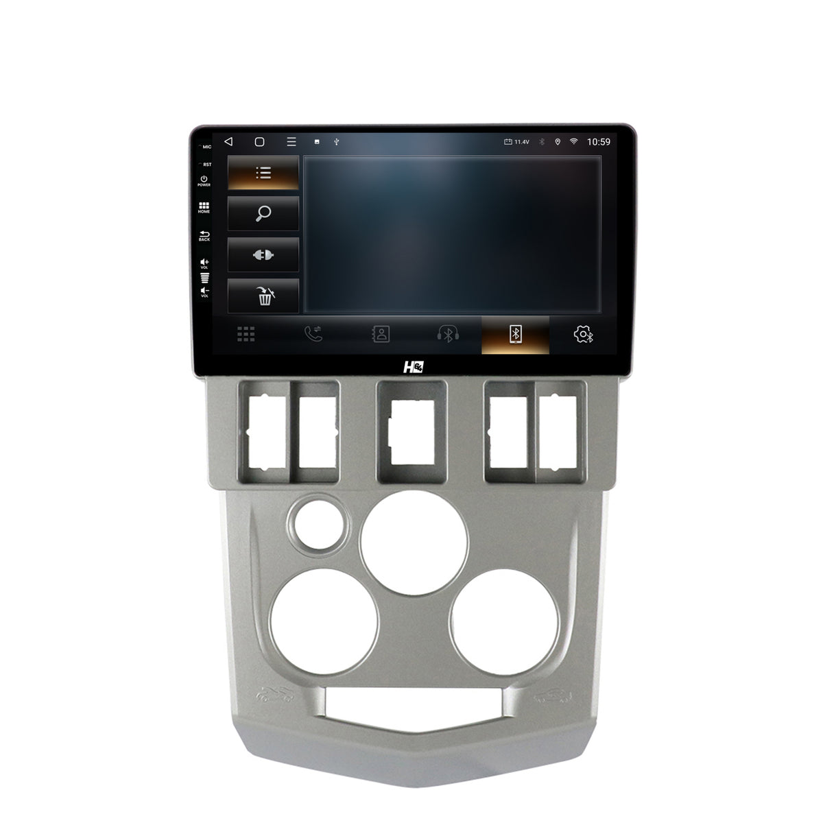 Navigatie HUB64 Dacia Logan PH1 (2004-2009), 6GB RAM, Android, Octacore, Slot Sim 4G, DSP, GPS, Wi-FI, Carplay, Android Auto, USB, Bluetooth, Waze, Touchscreen, 9 Inch