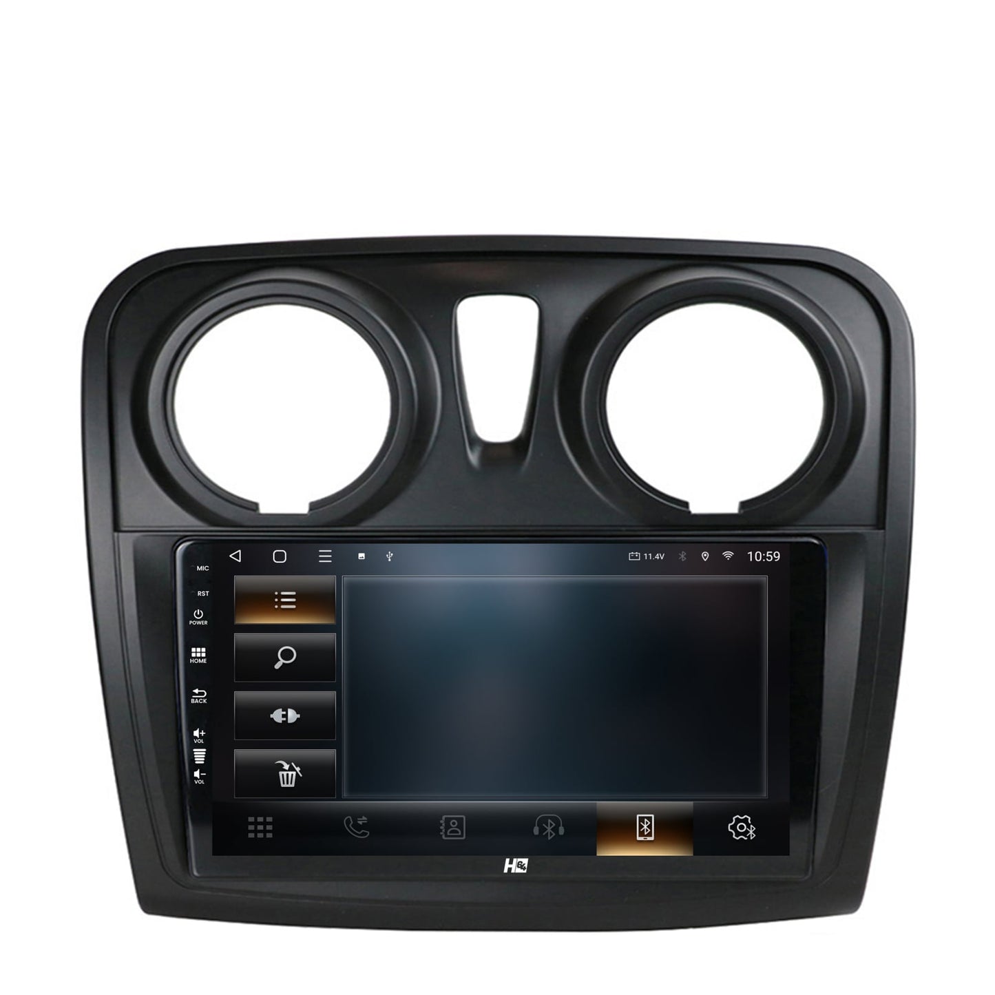 Navigatie HUB64 Dacia Logan / Sandero, 4GB RAM, Android, Quadcore, DSP, GPS, Wi-FI, Carplay, Android Auto, USB, Bluetooth, Waze, Touchscreen, 9 inch