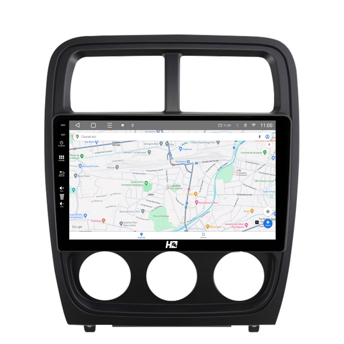 Navigatie HUB64 Dodge Caliber (2010-2012), 4GB RAM, Android, Quadcore, DSP, GPS, Wi-FI, Carplay, Android Auto, USB, Bluetooth, Waze, Touchscreen, 9 inch