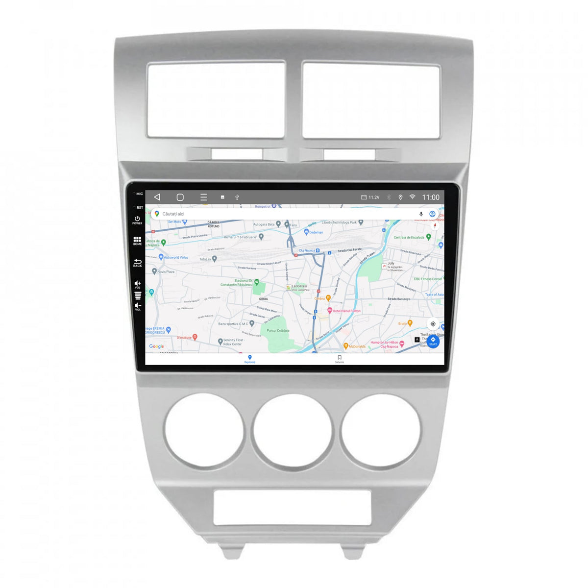 Navigatie HUB64 Dodge Caliber (2006-2010), 4GB RAM, Android, Quadcore, DSP, GPS, Wi-FI, Carplay, Android Auto, USB, Bluetooth, Waze, Touchscreen, 10.1 inch