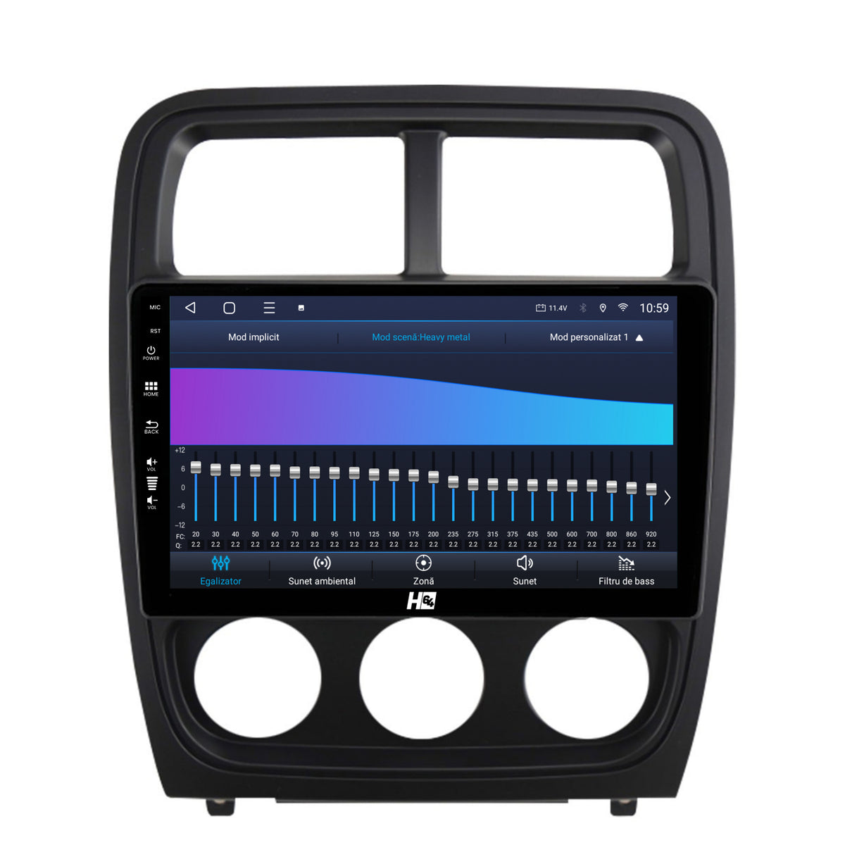 Navigatie HUB64 Dodge Caliber (2010-2012), 6GB RAM, Android, Octacore, Slot Sim 4G, DSP, GPS, Wi-FI, Carplay, Android Auto, USB, Bluetooth, Waze, Touchscreen, 9 Inch