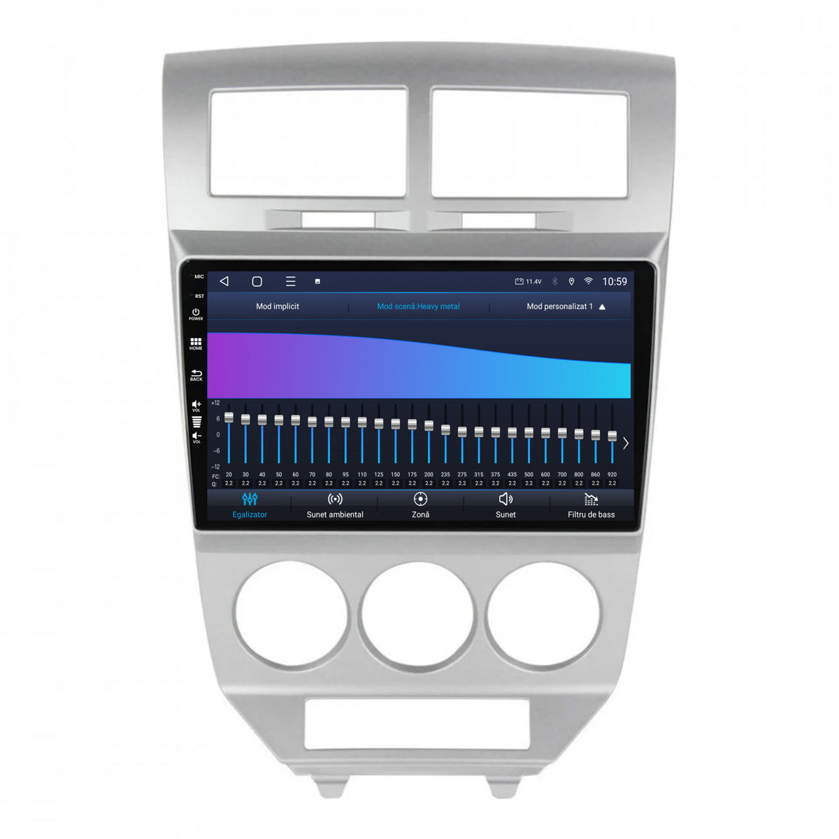 Navigatie HUB64 Dodge Caliber (2006-2010), 8GB RAM, Android, Octacore, Slot Sim 4G, DSP, GPS, Wi-FI, Carplay, Android Auto, USB, Bluetooth, Waze, Touchscreen, 10.1 Inch