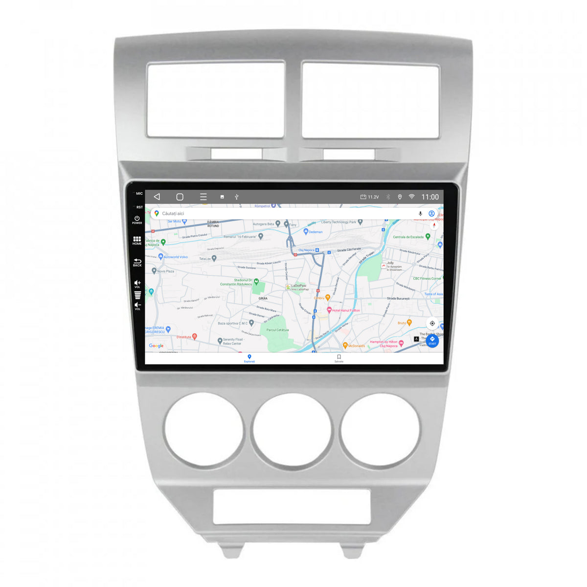 Navigatie HUB64 Dodge Caliber (2006-2010), 8GB RAM, Android, Octacore, Slot Sim 4G, DSP, GPS, Wi-FI, Carplay, Android Auto, USB, Bluetooth, Waze, Touchscreen, 10.1 Inch