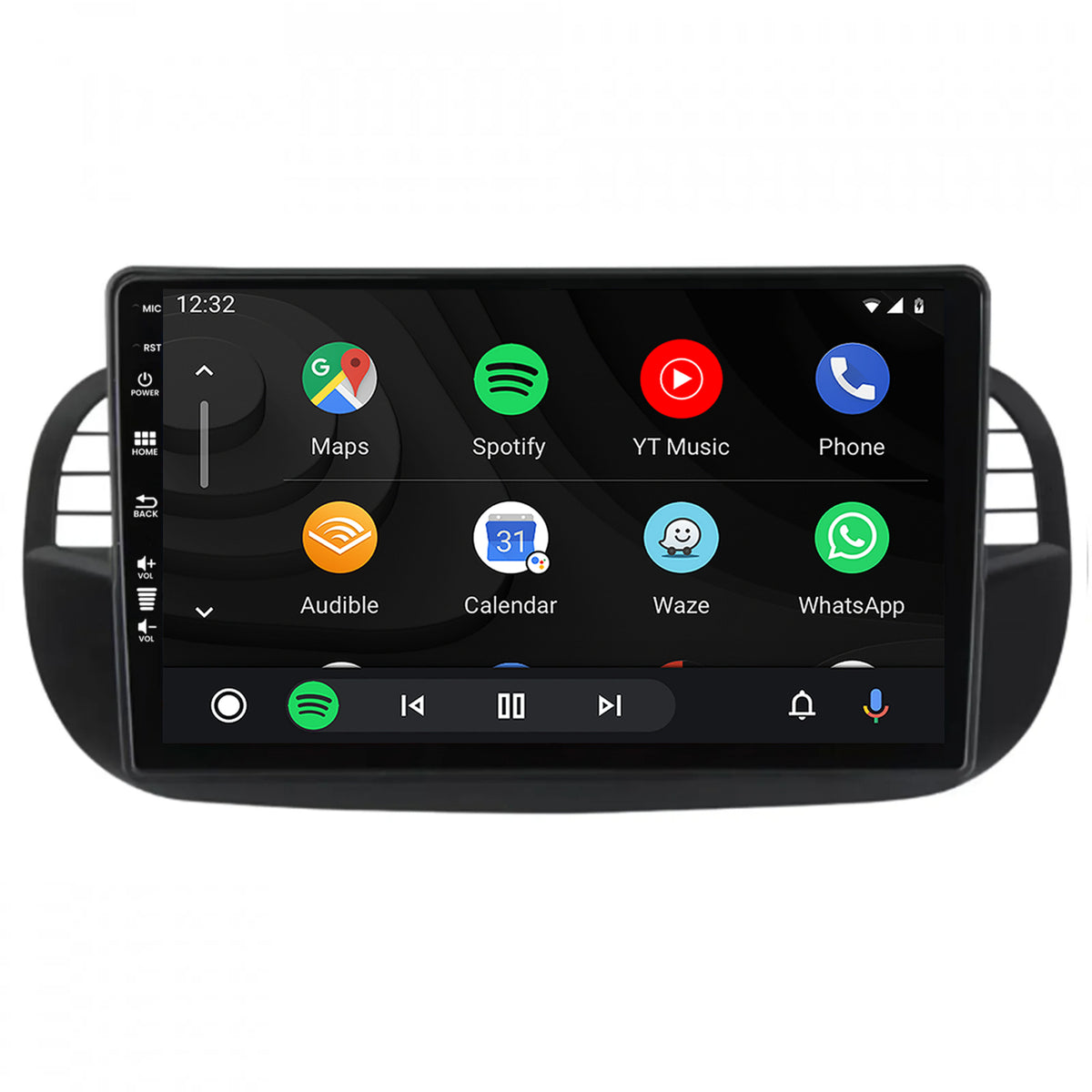 Navigatie HUB64 Fiat 500 (2007-2014), 4GB RAM, Android, Octacore, Slot Sim 4G, DSP, GPS, Wi-FI, Carplay, Android Auto, USB, Bluetooth, Waze, Touchscreen, 9 inch