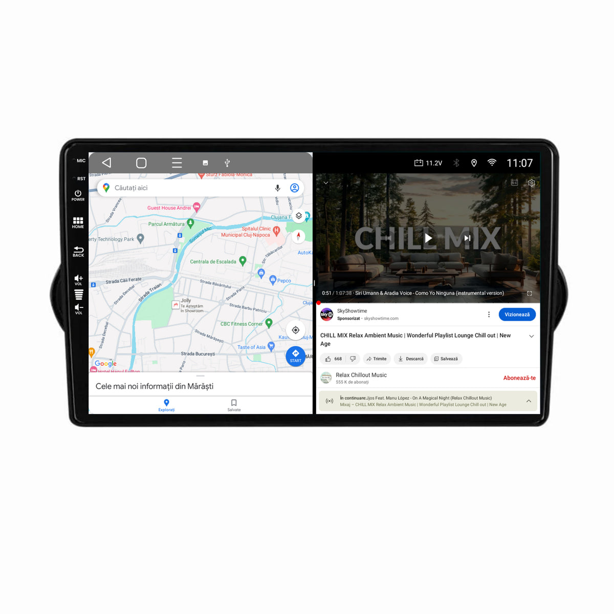 Navigatie HUB64 Fiat Tipo (2015-2021), 2GB RAM, Android, GPS, Wi-FI, Carplay, Android Auto, USB, Bluetooth, Radio, Waze, Touchscreen, 9 inch