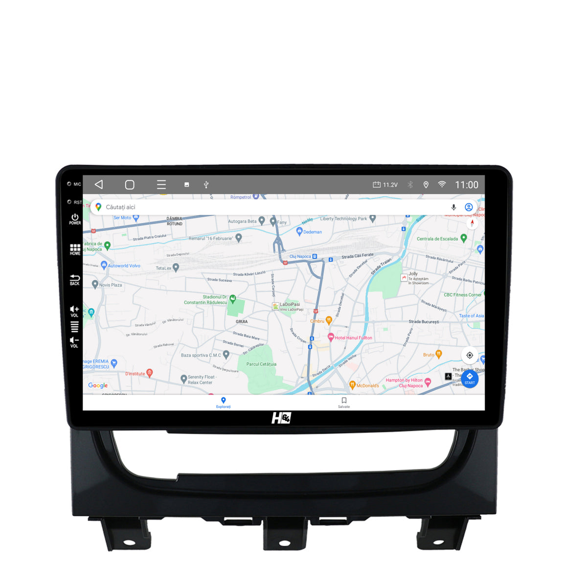 Navigatie HUB64 Fiat Strada / Idea (2011-2016), 8GB RAM, Android, Octacore, Slot Sim 4G, DSP, GPS, Wi-FI, Carplay, Android Auto, USB, Bluetooth, Waze, Touchscreen, 9 Inch