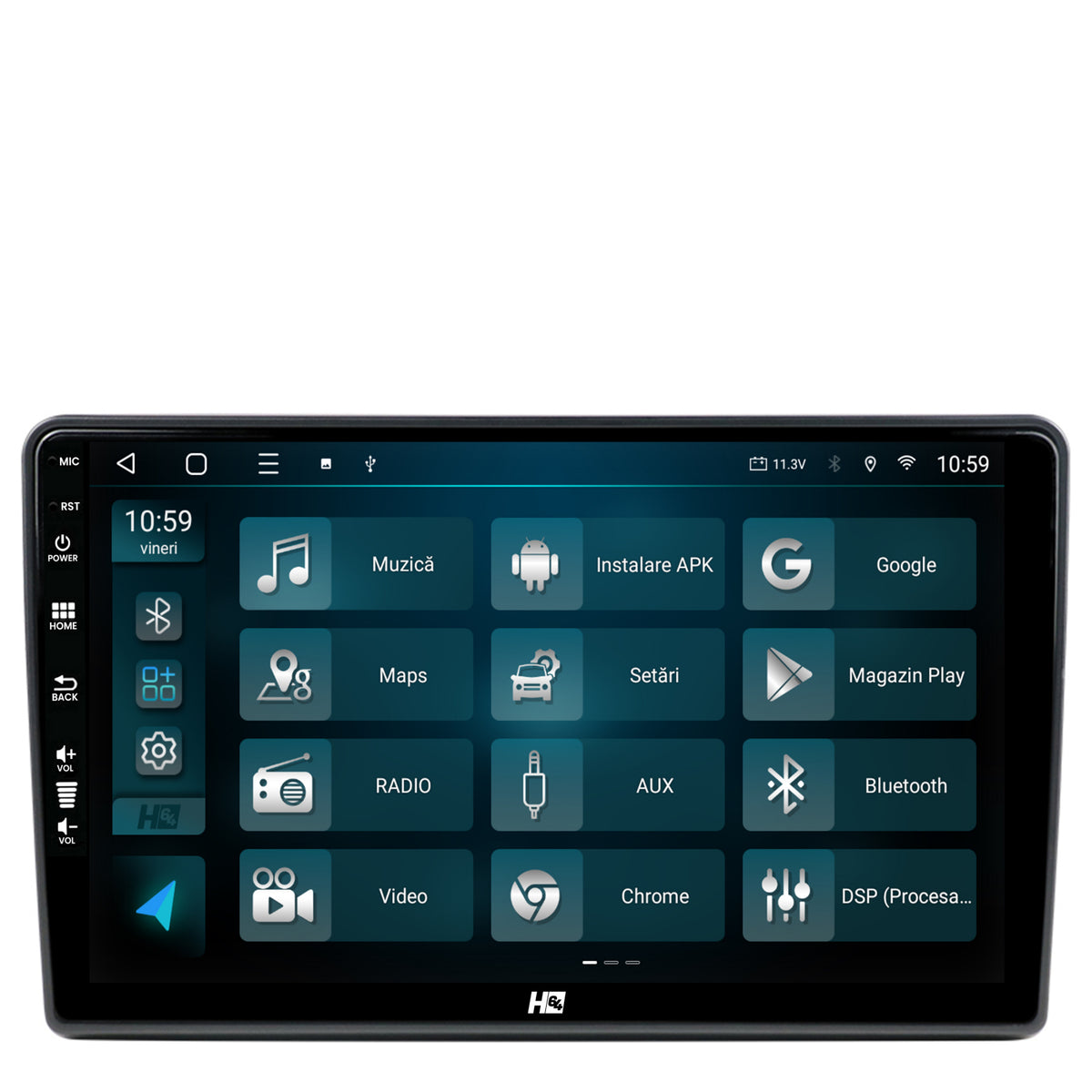 Navigatie HUB64 Ford (2005-2013), 4GB RAM, Android, GPS, Wi-FI, Carplay, Android Auto, USB, Bluetooth, Radio, Waze, Touchscreen, 9 inch